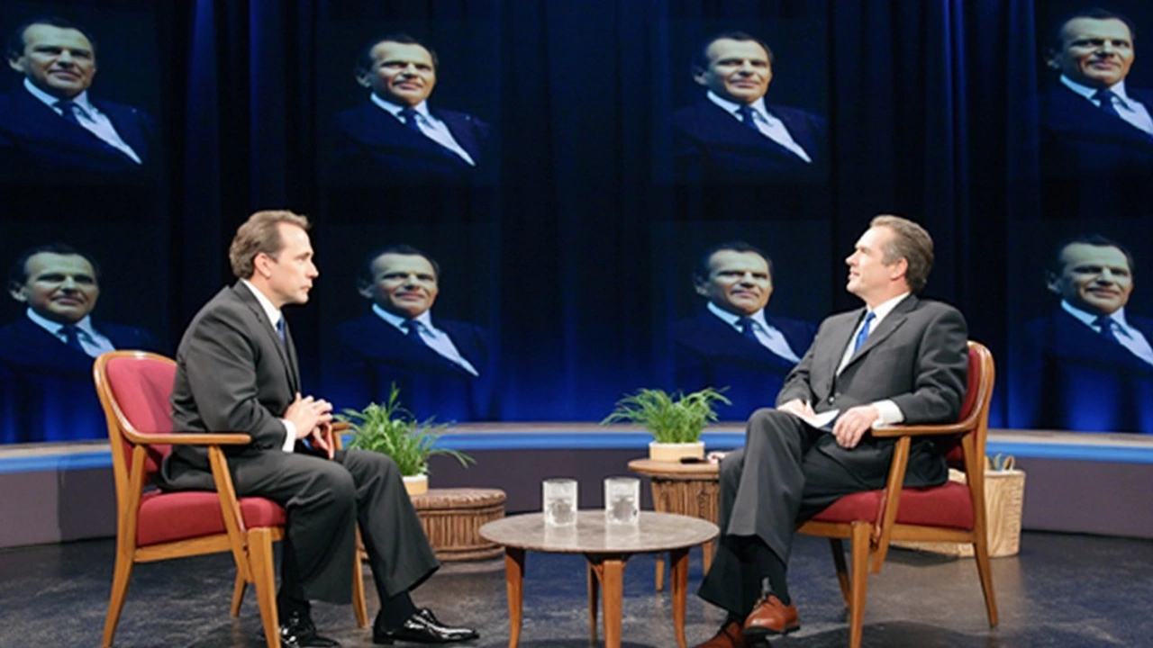Frost’s Showmanship Exposes Richard Nixon’s Humanity on Stage