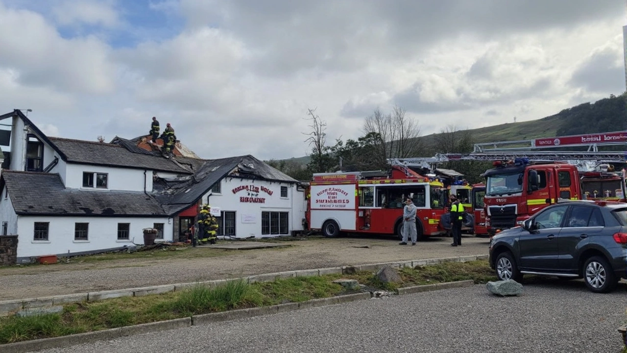 Massive Fire Devastates Worms Head Hotel at Iconic Rhossili on Gower Coast